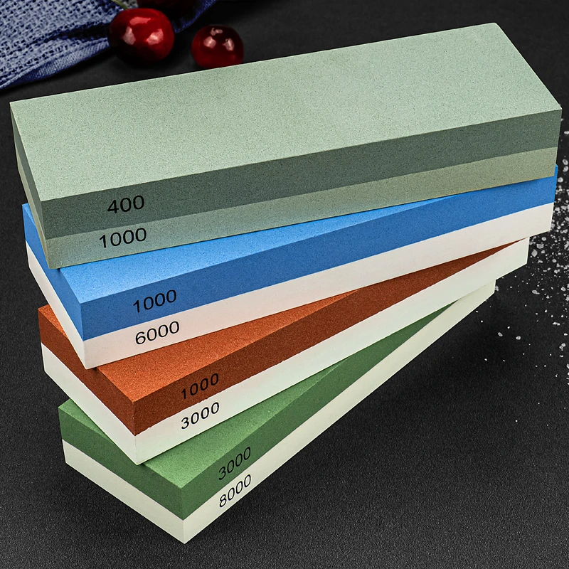 磨刀石双面厨房家用磨菜刀磨刀神器防滑白刚玉快速磨刀粗细精磨