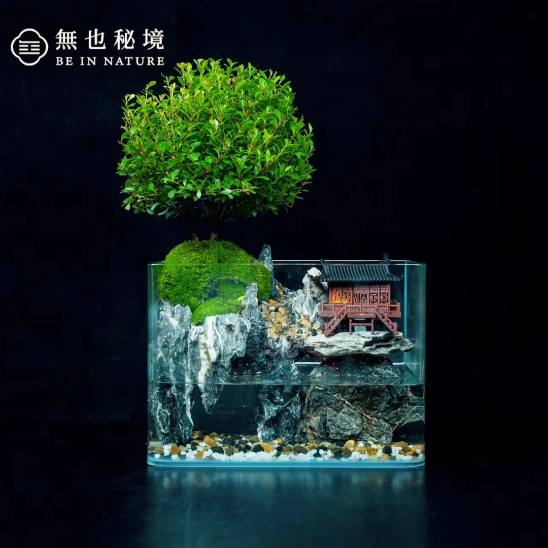 【柯创甄选】悬塔—内置循环流水绿植造景成品25*16*18
