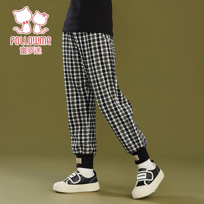 富罗迷儿童裤子女童装冬季小女孩洋气时髦束脚裤休闲长裤F3D9158K