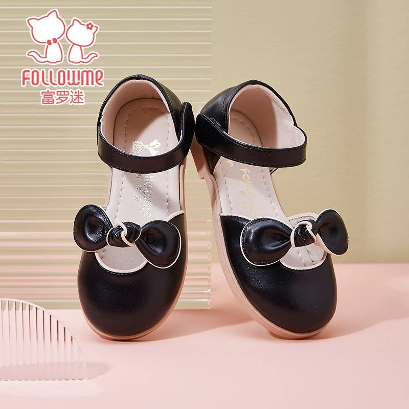 女童皮鞋儿童鞋子新款夏季小女孩洋气时髦黑色公主鞋3B7939