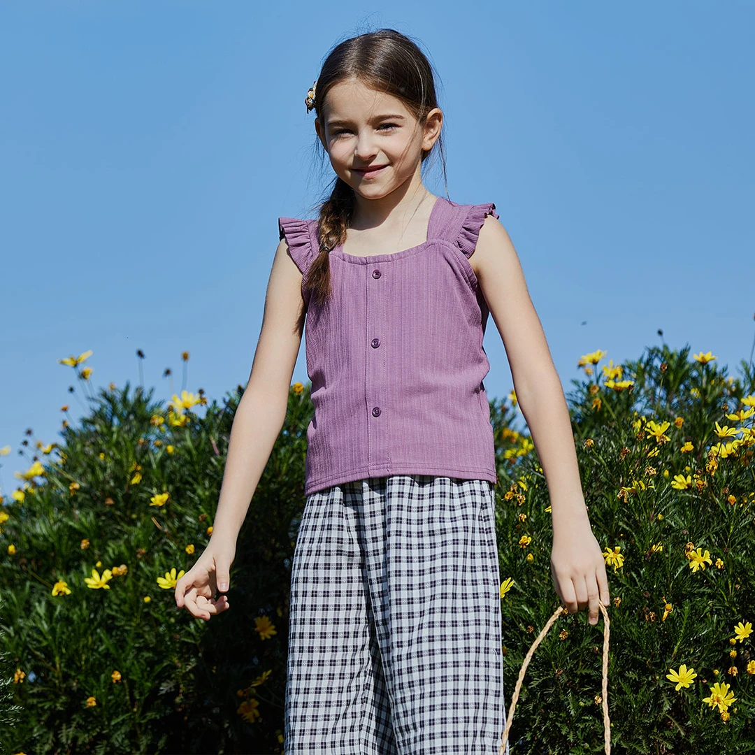 ①富罗迷女童夏装套装夏季小学生女孩洋气两件套F4B9750T