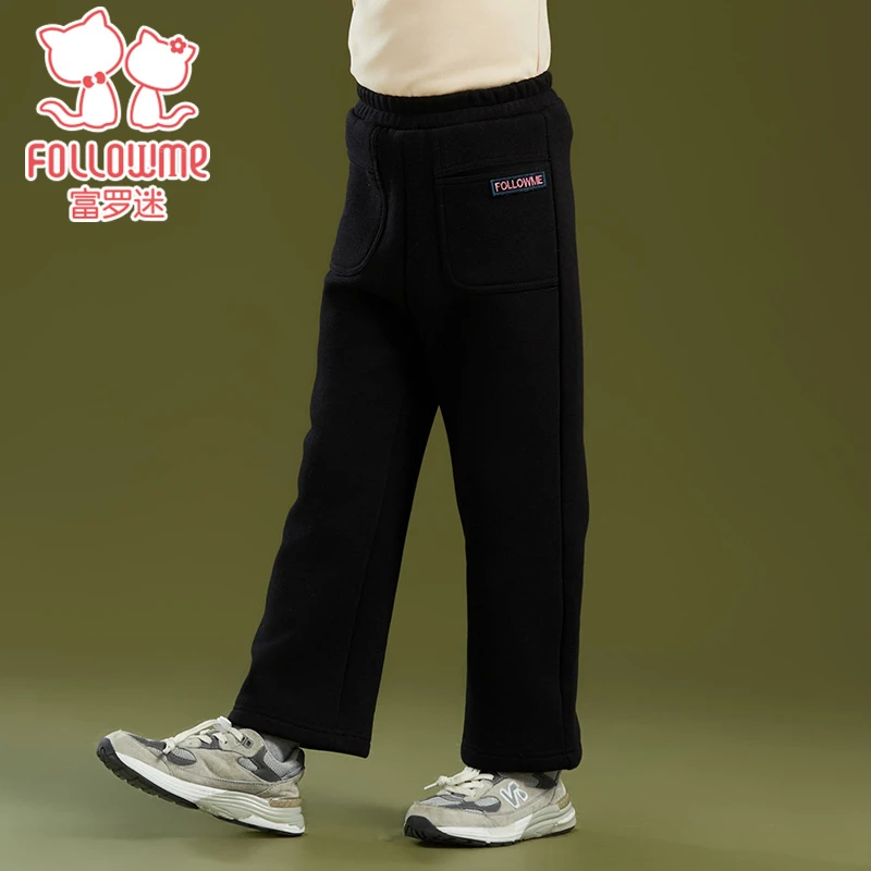 富罗迷女童裤子儿童冬装冬季小女孩加厚保暖青少年加绒裤F4D6829K