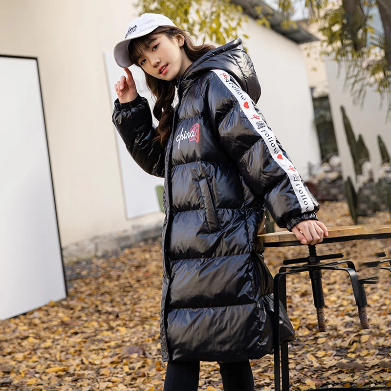 富罗迷韩版时尚卡通小熊羽绒服冬季新款女童防风保暖外套F2D7912Y