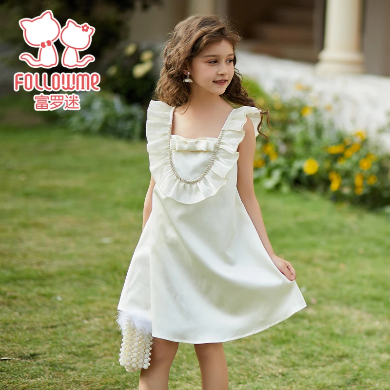 ③拼款布裙-女童夏季新款洋气时髦女孩休闲裙子