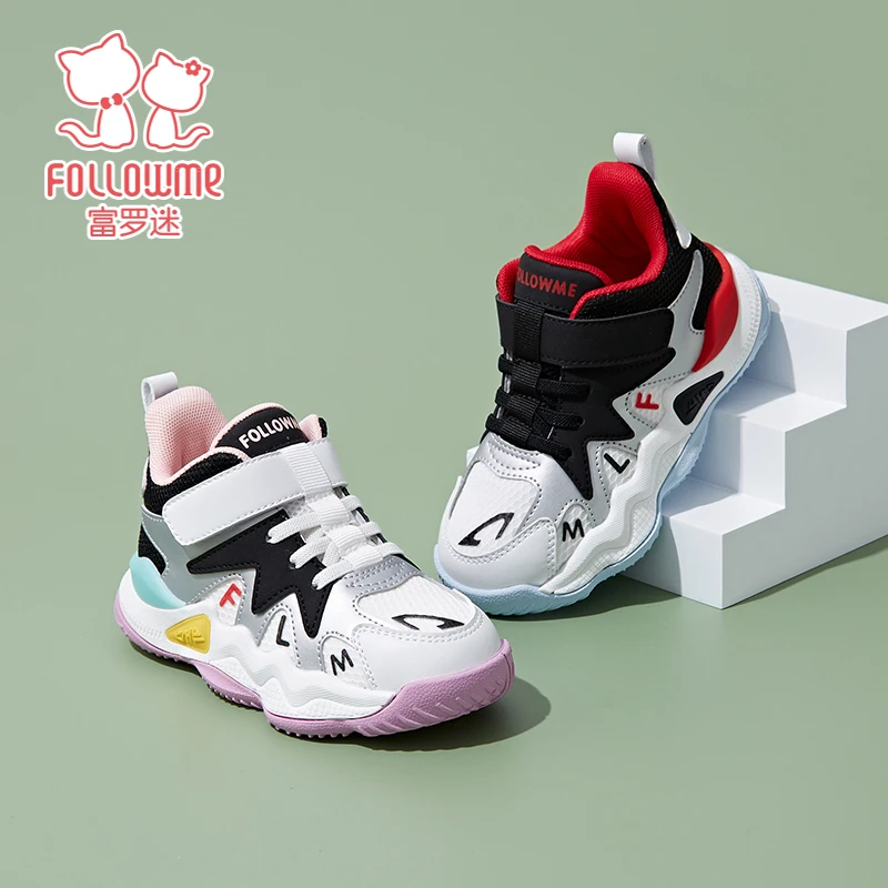 富罗迷女童运动鞋儿童鞋子秋季软底轻便青少年透气跑步鞋4C4668