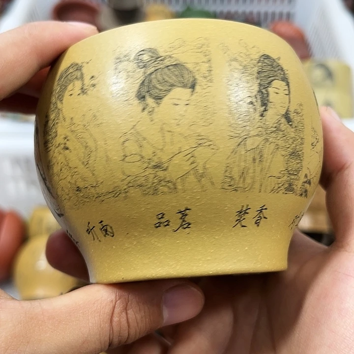紫砂茶杯宜兴原矿紫砂主人杯