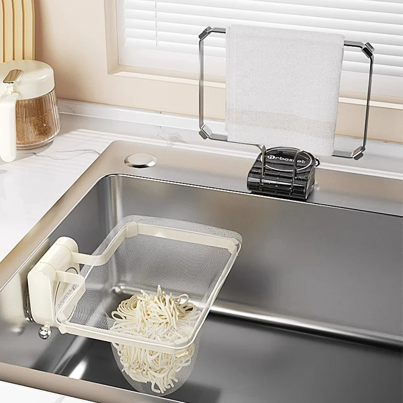 吸盘水槽过滤垃圾网架水池剩饭剩菜防堵家用厨房洗碗池残渣漏网架