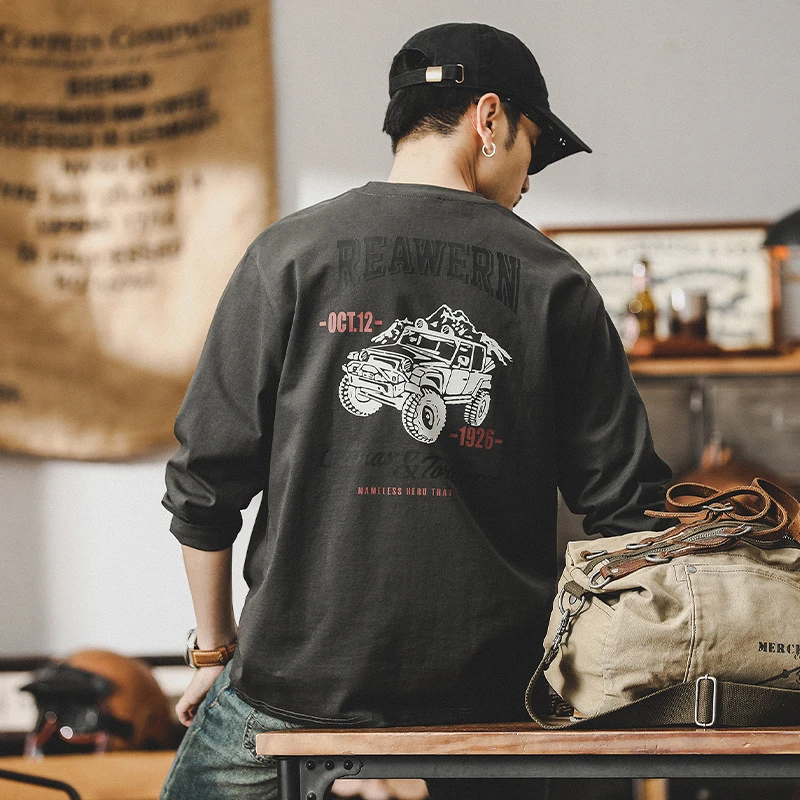 【鑫哥严选】260g重磅T恤长袖2024新款美式宽松潮牌精梳棉打底体恤