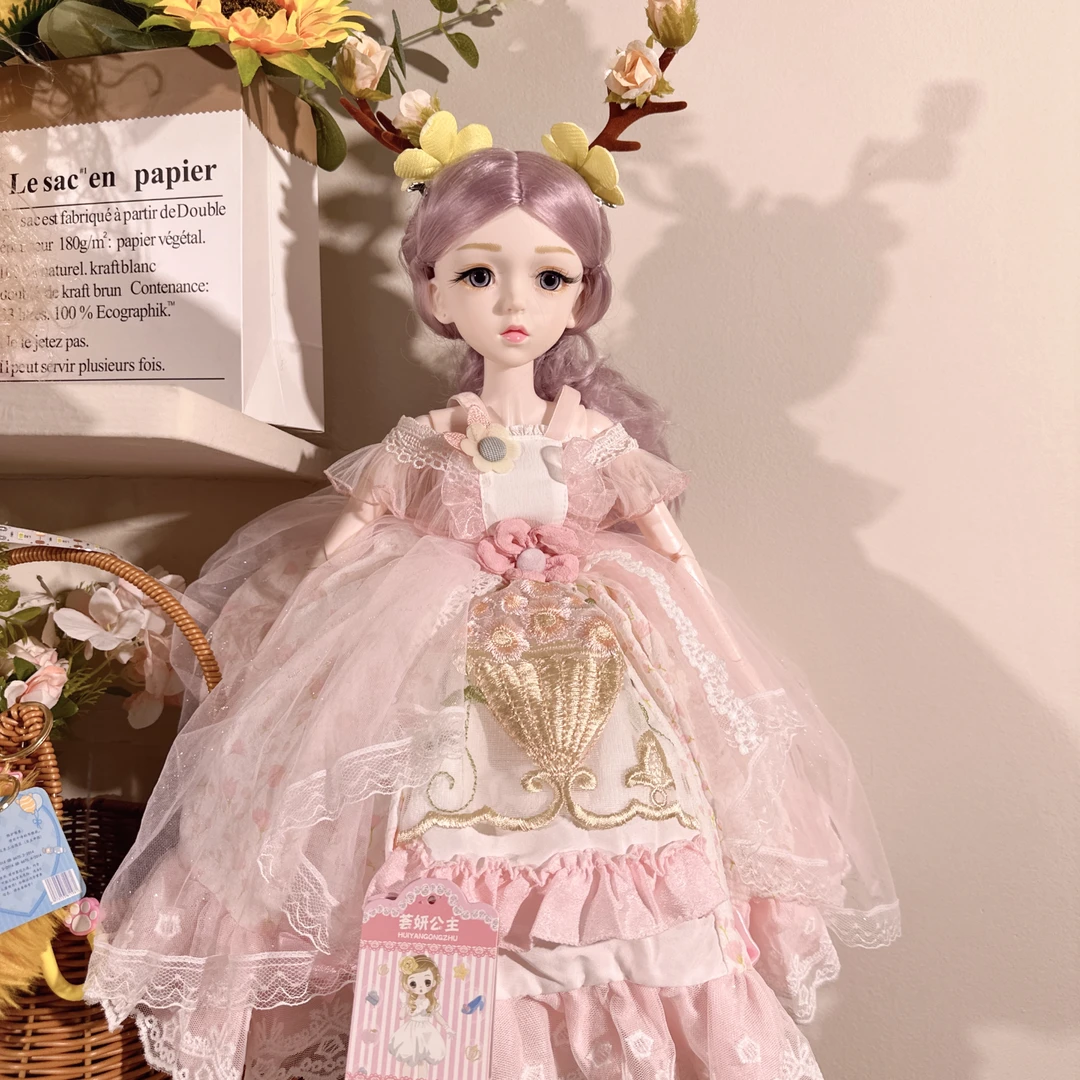 60cm芭比娃娃精致可爱高颜值可唱歌带灯光女孩玩具礼物