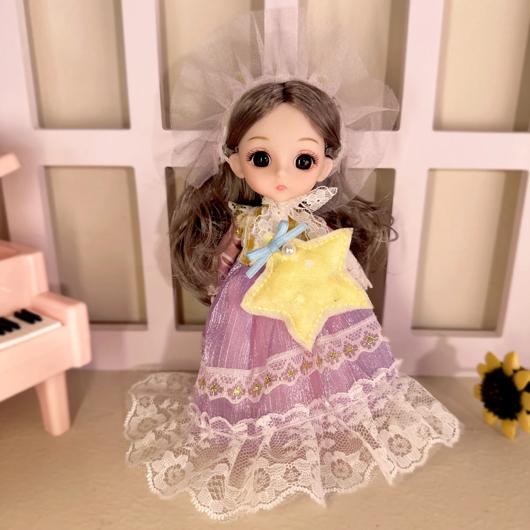 16厘米重工精致可爱花仙女小芭比娃娃儿童女朋友礼物