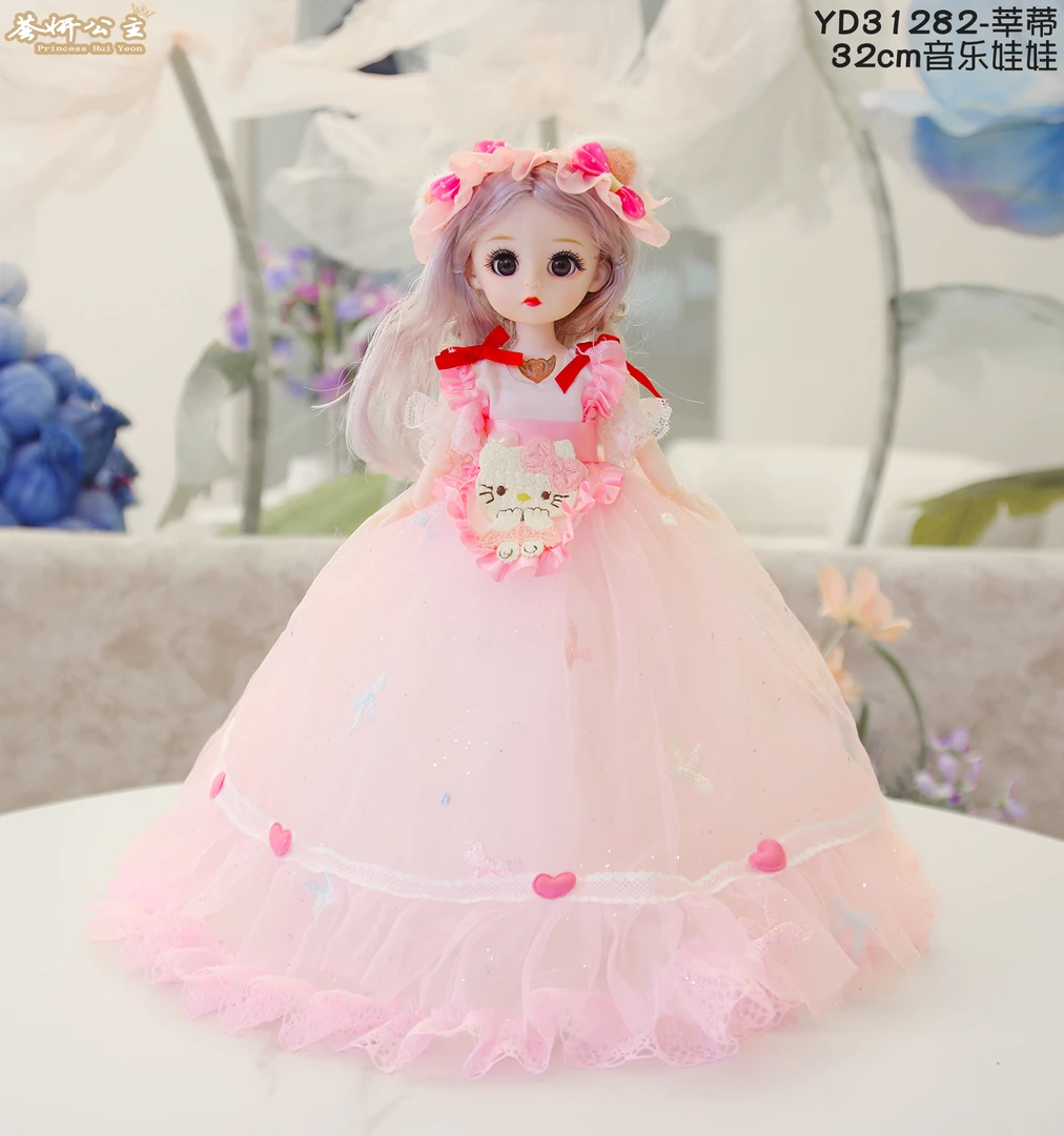 32厘米芭比娃娃精致可爱卡通人物芭比娃娃精致可爱女孩女朋友礼物