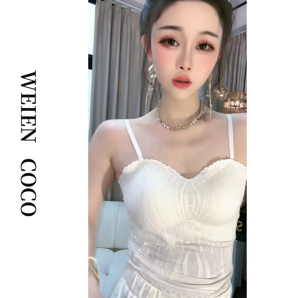 【柚见女装】时尚百搭打底美背性感吊带背心气质镂空春季新款S0371