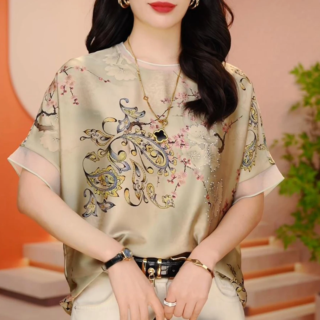 CLT 新款时尚百搭优雅高端气质轻奢显瘦洋气印花简约风上衣YC8367