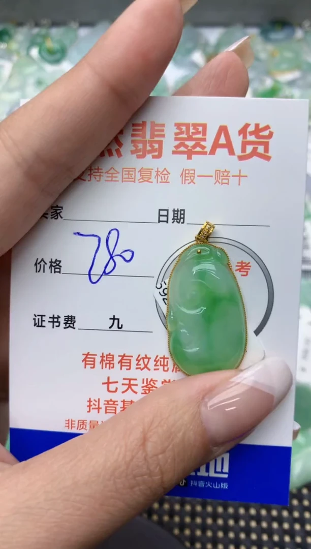 【闪购商品】翡翠颈饰18K金镶嵌11111111