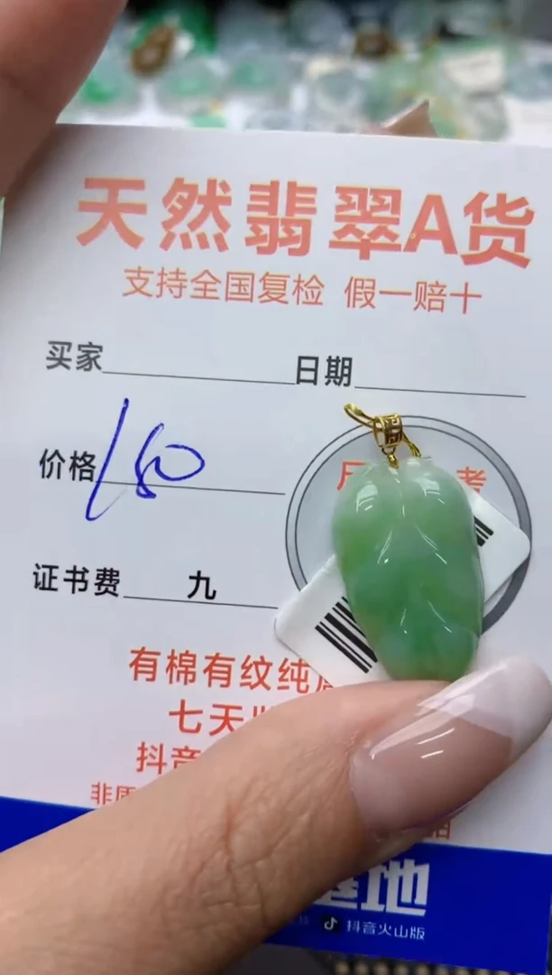 【闪购商品】翡翠颈饰18K金镶嵌11111111