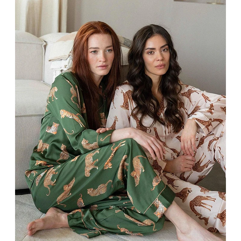 米诗缇【森林老虎】艺术小众时尚设计可外穿潮牌长袖长裤睡衣家居服