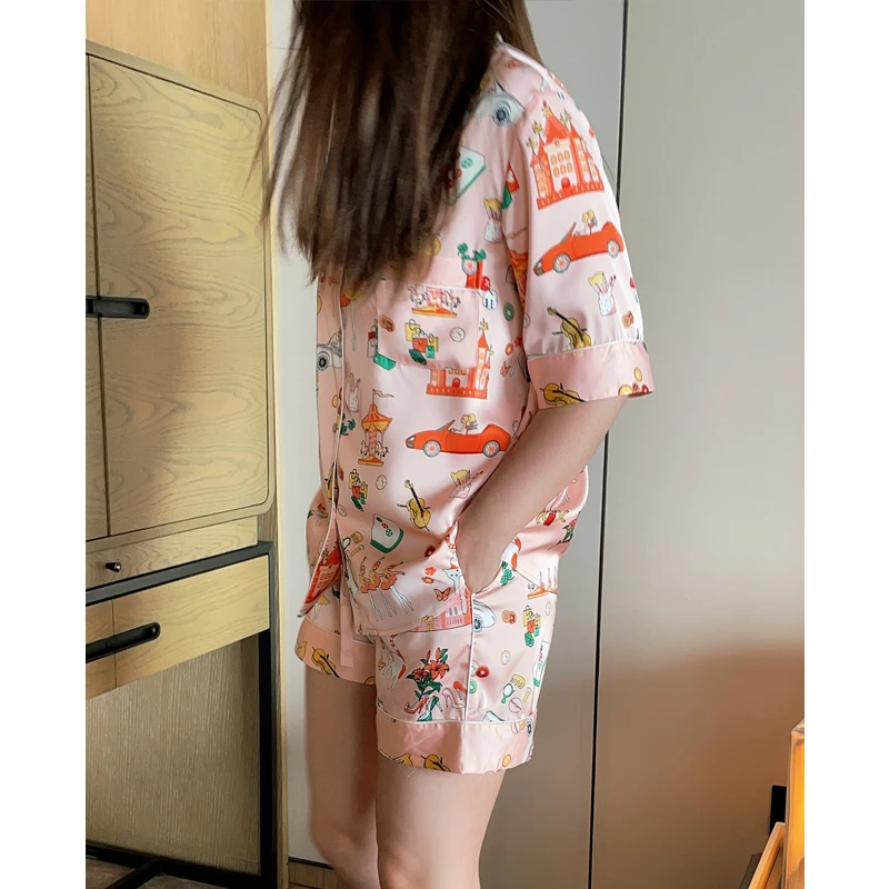 米诗缇【女王的世界】艺术小众设计师轻奢潮牌短袖睡衣夏季国潮睡衣