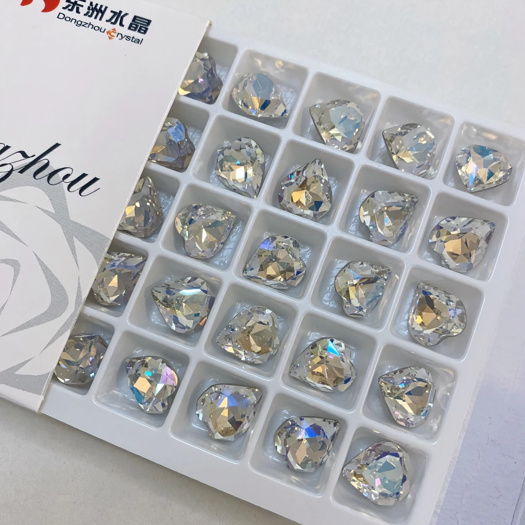 东洲水晶 5号【爱心】高品质K9美甲钻 彩色手工diy穿戴甲 满5单包邮