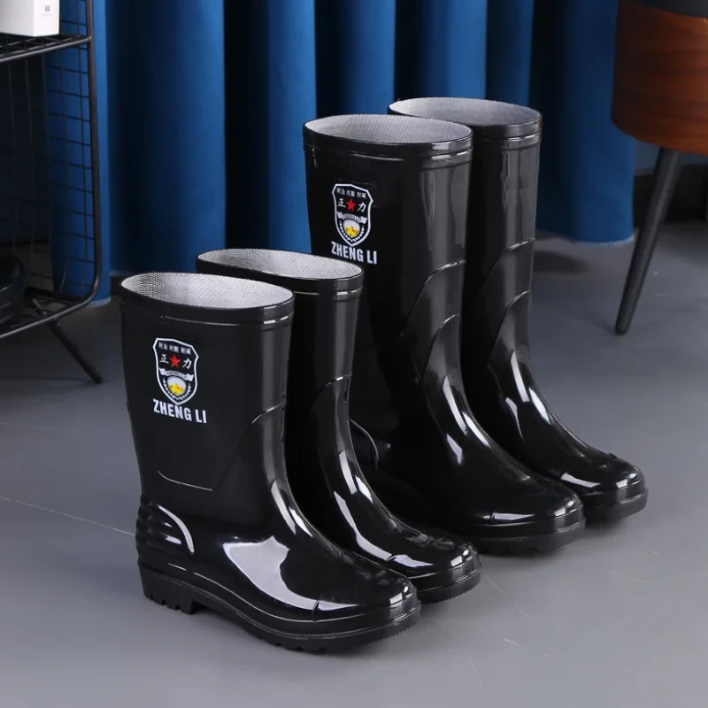 高短筒雨鞋男款防水鞋雨靴钓鱼鞋男士防滑防水男鞋劳保鞋工地胶鞋