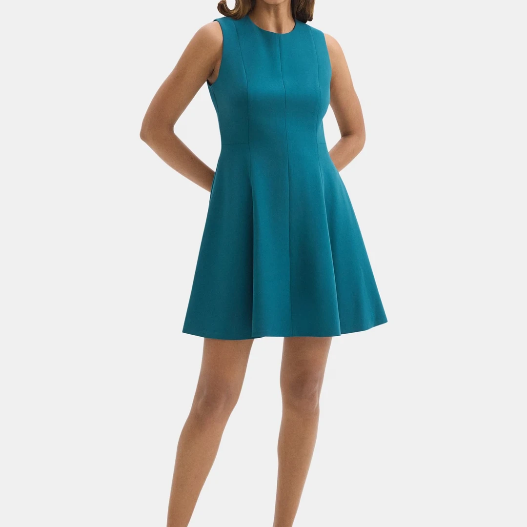 THEORY美国直邮69%三醋酸无袖混纺连衣裙不过膝舒适O079603R