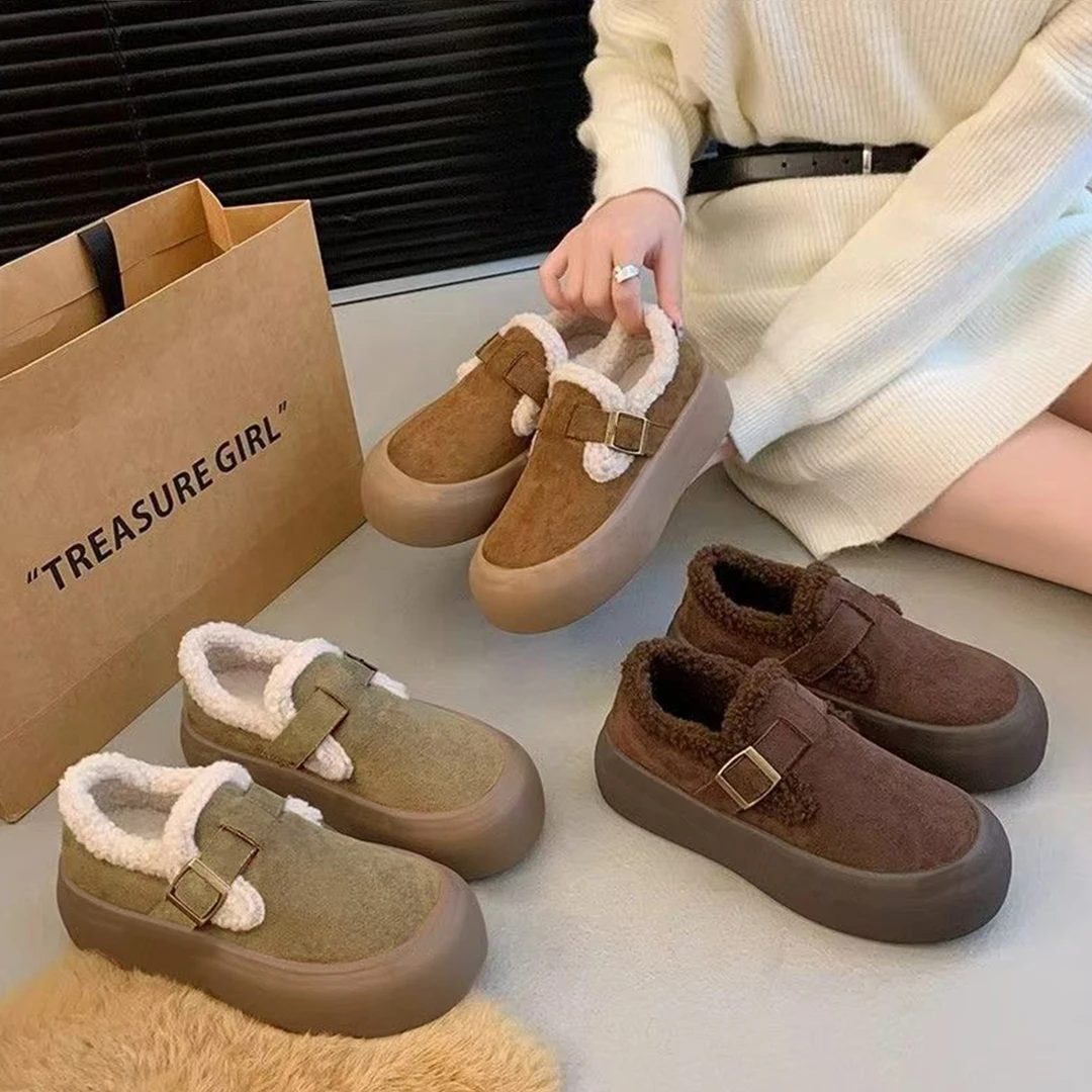 【SJZM】MF冬新款厚底D06勃肯棉鞋加绒保暖增高一脚蹬2024美拉德