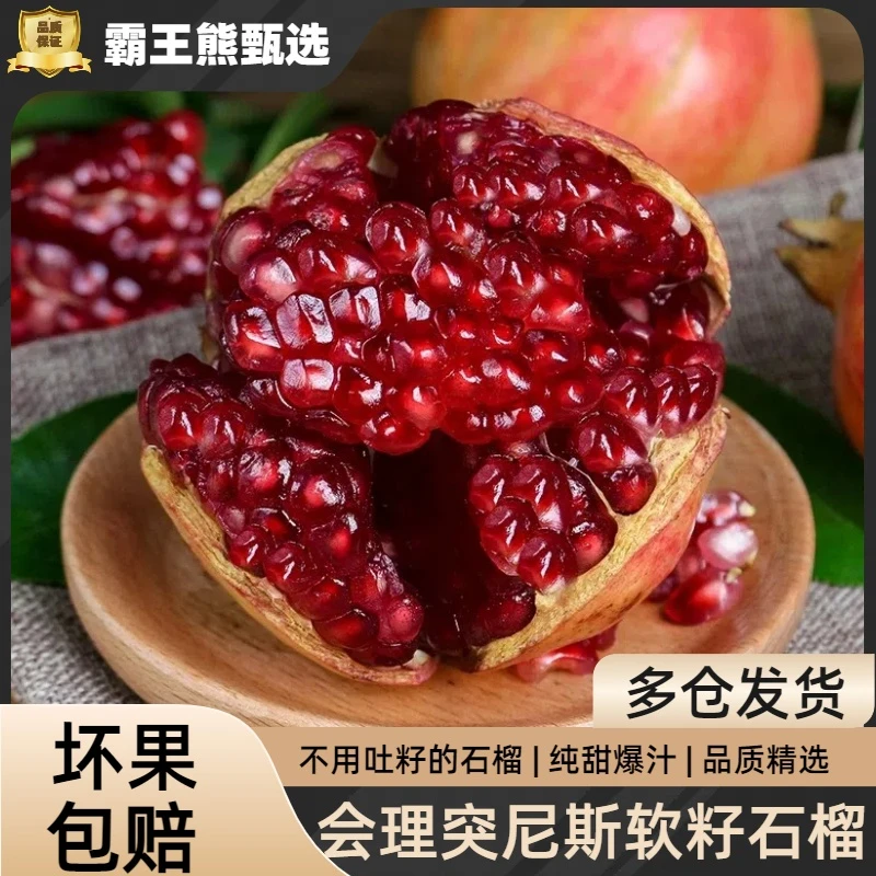 【坏果包赔】会理软籽石榴 带箱5-8斤装 应季新鲜 精选表皮略带花麻