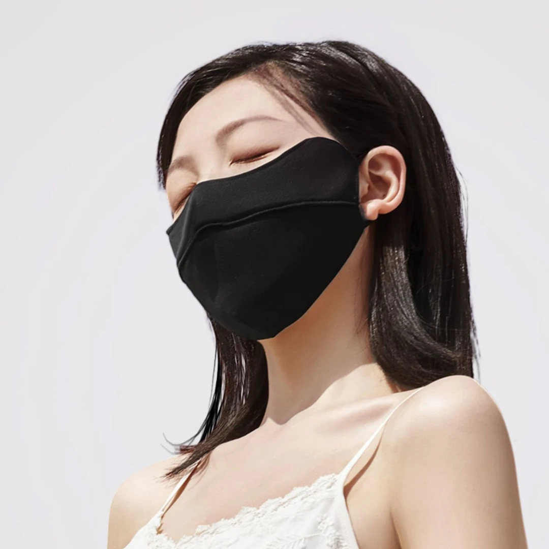 原纱防晒口罩 防紫外线面罩亲肤 透气 凉感