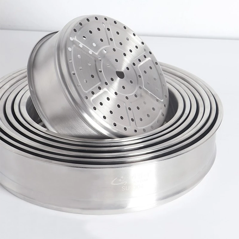 KWIWELMI加厚蒸笼304不锈钢蒸格蒸锅小奶锅蒸笼蒸屉