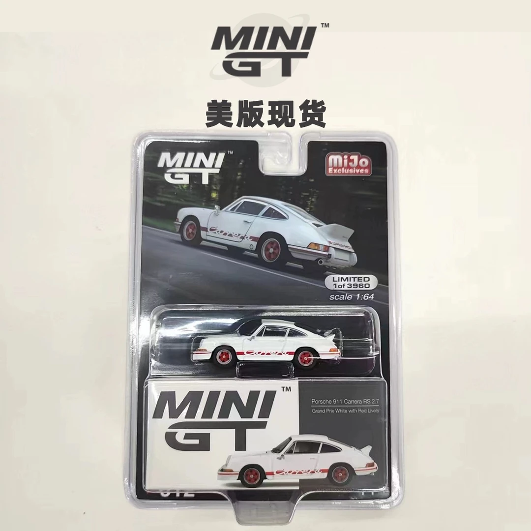 MINIGT 1/64 保時捷 Porsche911 CarreraRS合金车模 #612美版挂卡