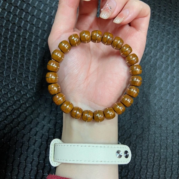 百翠玉庭紫金鼠手串精选咖皮实心一线天10+9mm手串单圈绕指柔手串