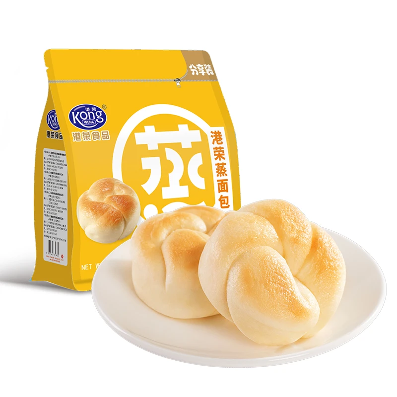 【补贴】港荣蒸面包奶黄味336g袋装健康早餐代餐办公零食便携食用