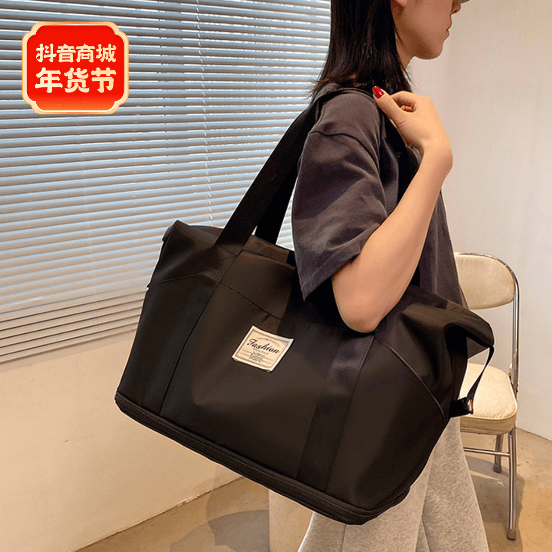 短途旅行包包大容量休闲运动健身包女韩版便携单肩包可扩展待产包