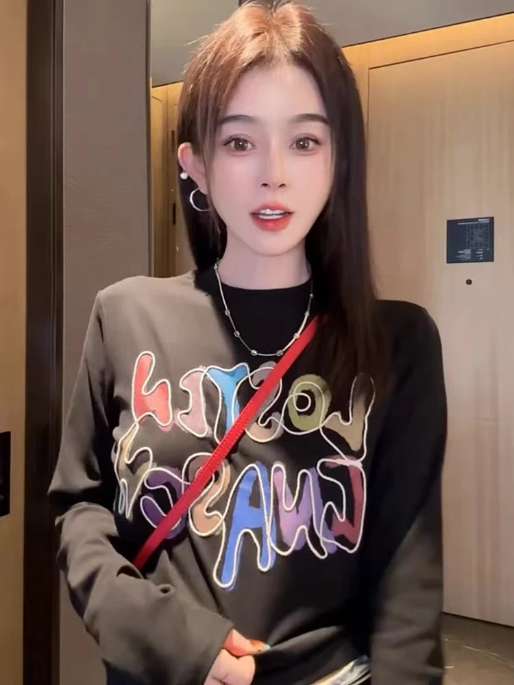 衣长52   7152【趣味字母】加绒T恤