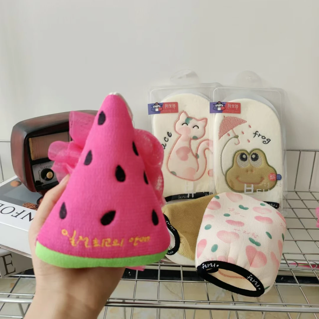 阿里郎恼醒肤澡巾+莓烦恼浴花