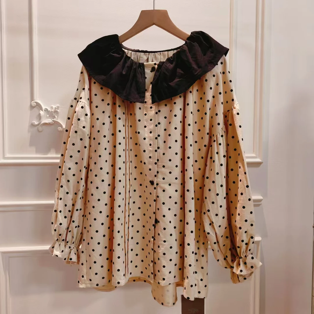 衣长60   8862【波点微甜】加厚磨毛衬衣