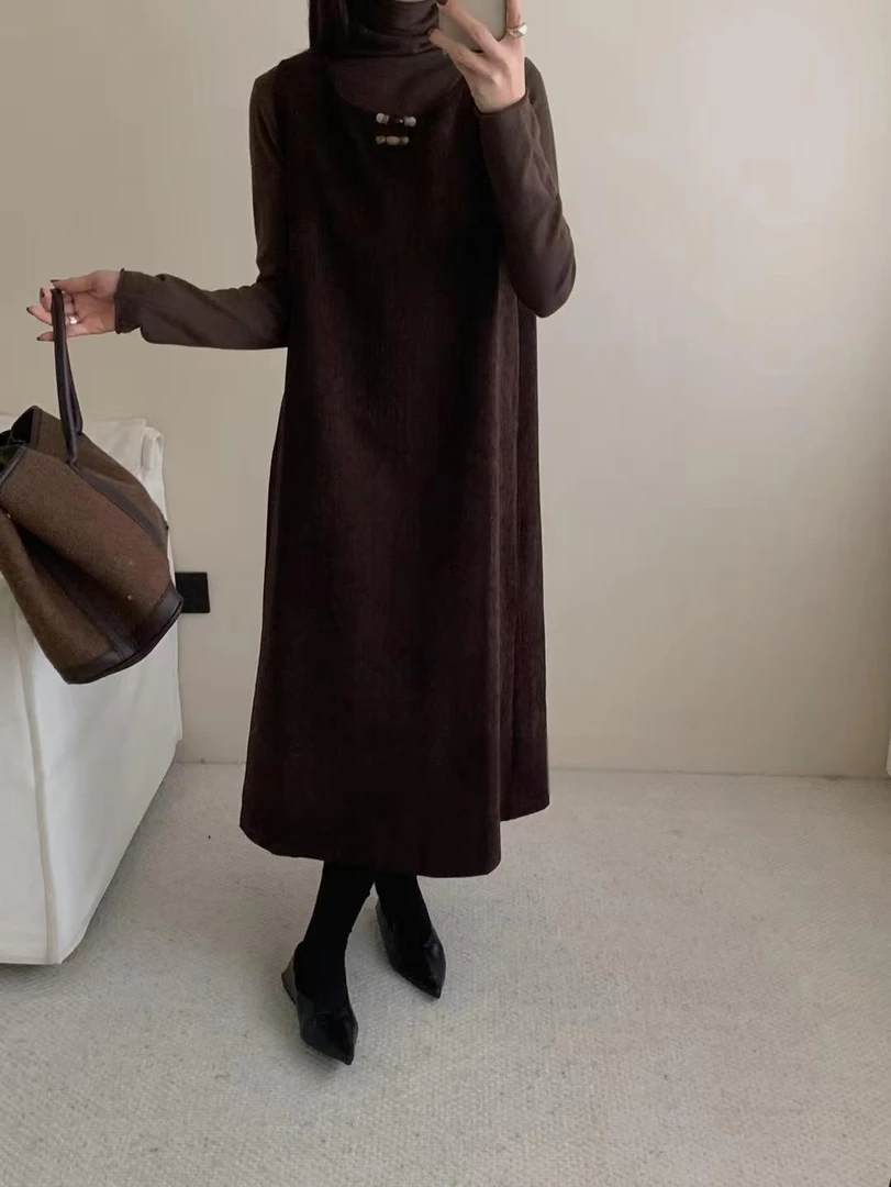 裙长116   9017【山海之约】两件套连衣裙