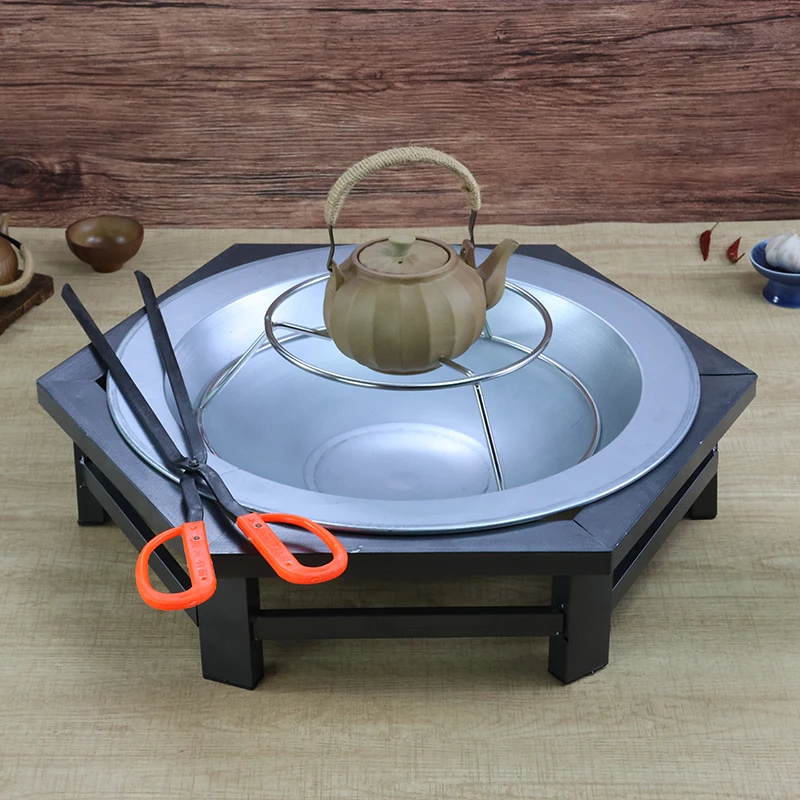 家用室内取暖炉户外碳老式铸铁盆炭火木炭取暖烤火盆户外围炉煮茶