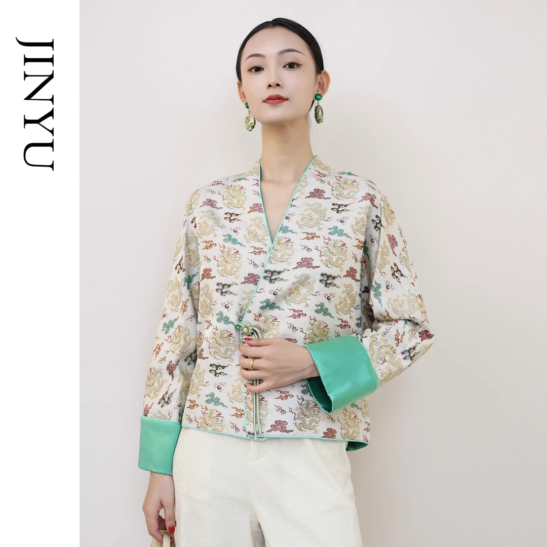 矝羽轩（祥龙）新中式龙纹非遗经典款唐装中国风外套穿搭