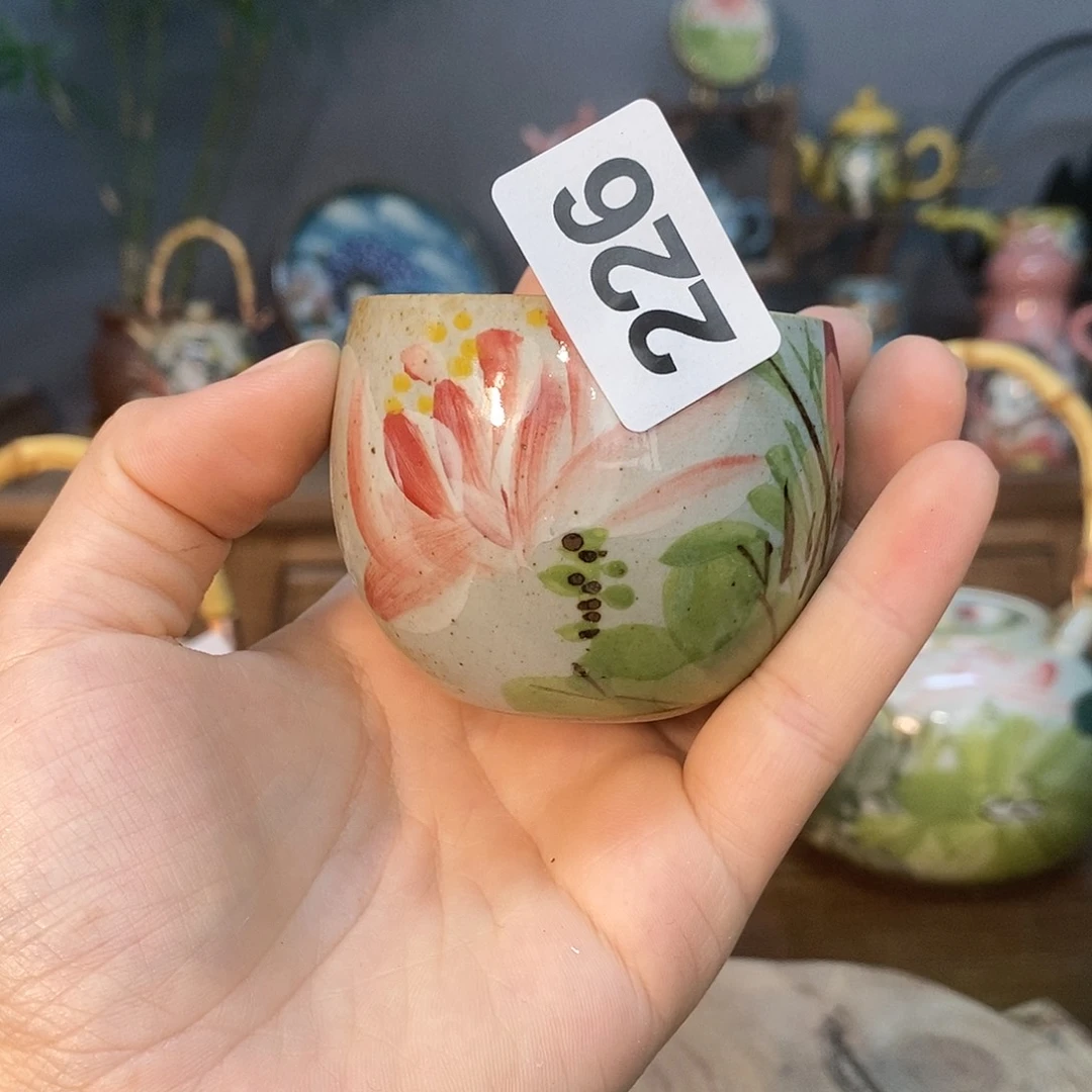 杯素浅陶瓷手工手绘