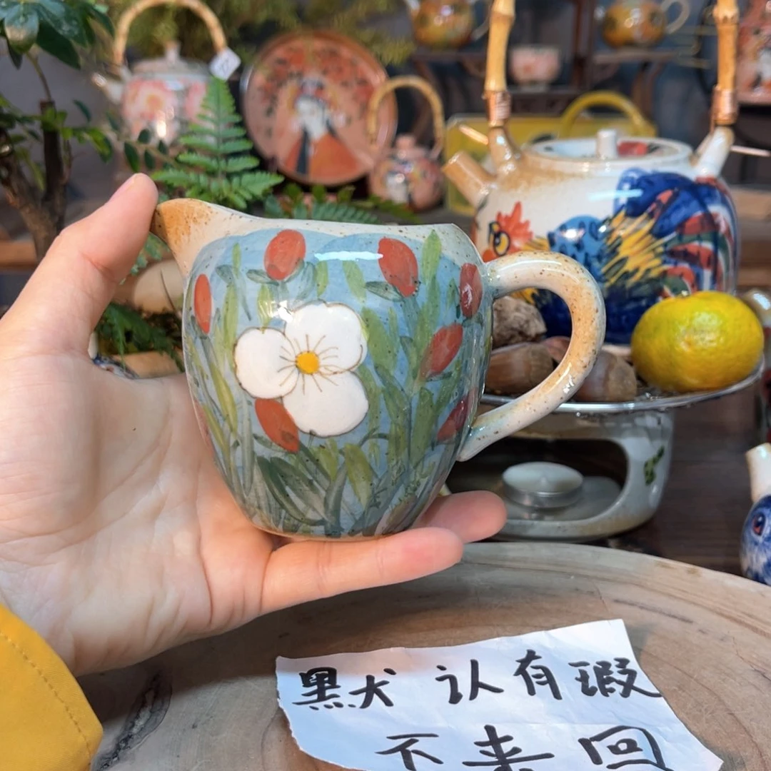 杯素浅陶瓷手工手绘
