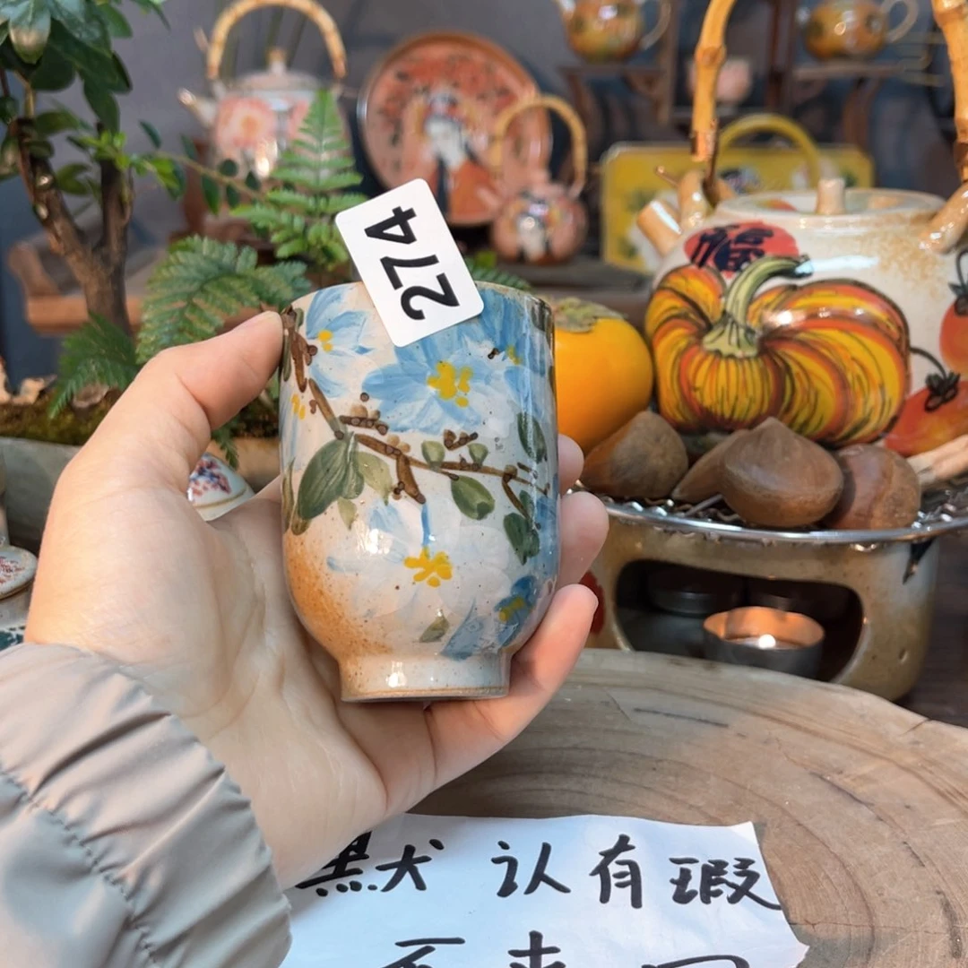 杯素浅陶瓷手工手绘