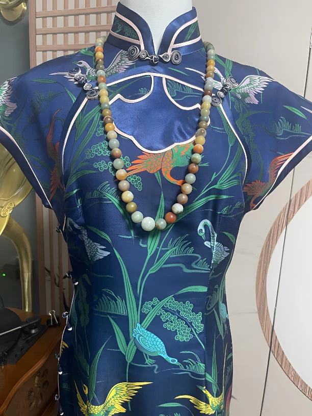 非遗宋锦手工定制旗袍