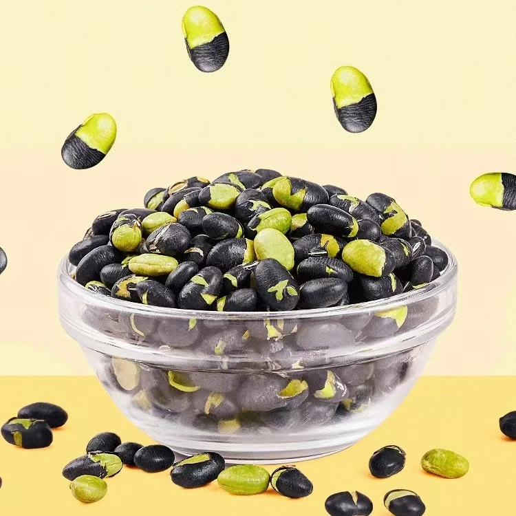 双12【花生大掌柜】坚果干果香脆香酥无油干炒黑豆 盐炒 250克x2包