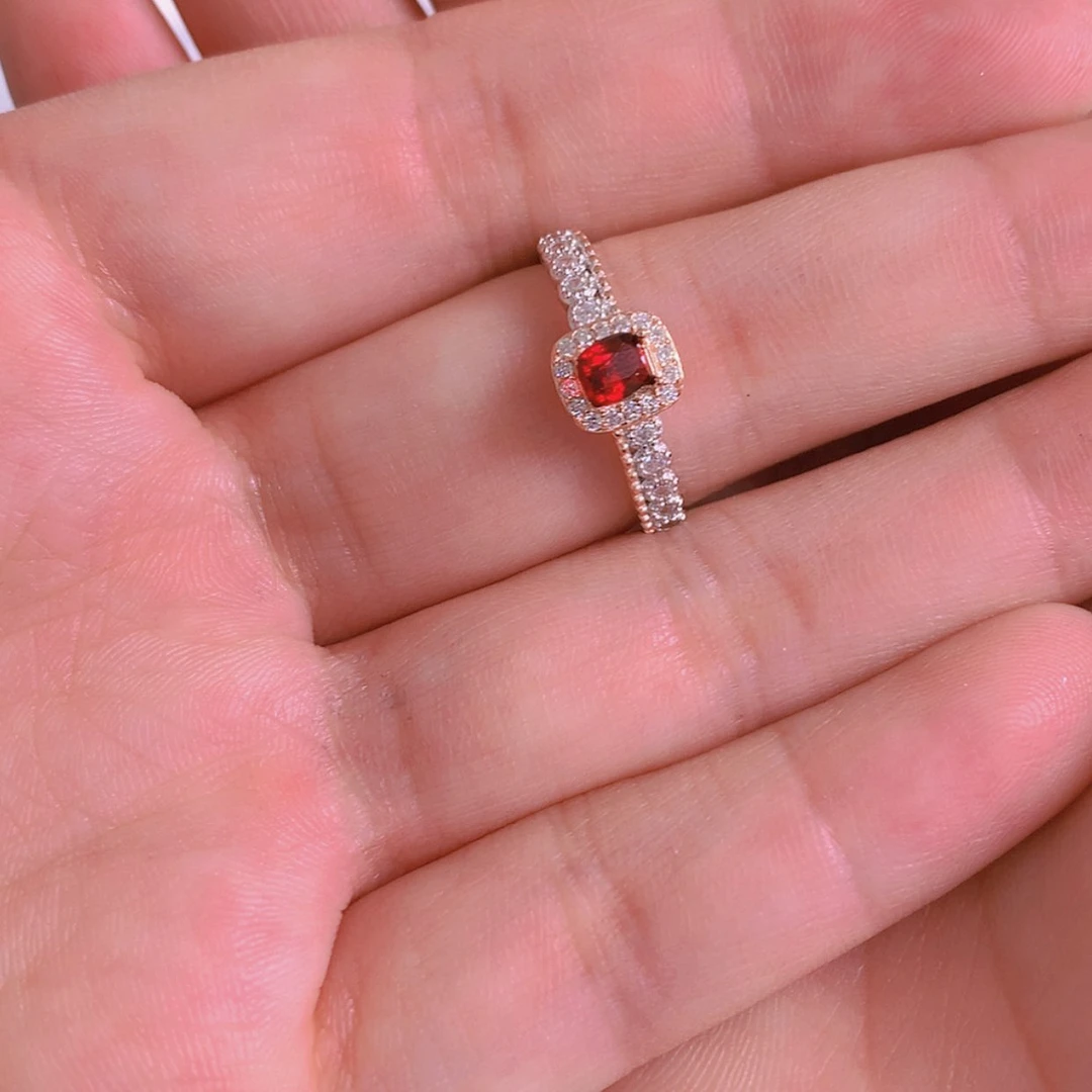 【闪购商品】尖晶石戒指银S925镶嵌勤***黑