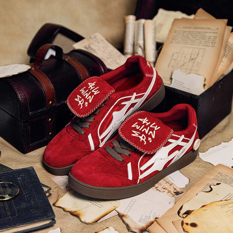 【明星同款】Killwinner红丝绒德训鞋软底复古圆头运动休闲潮流