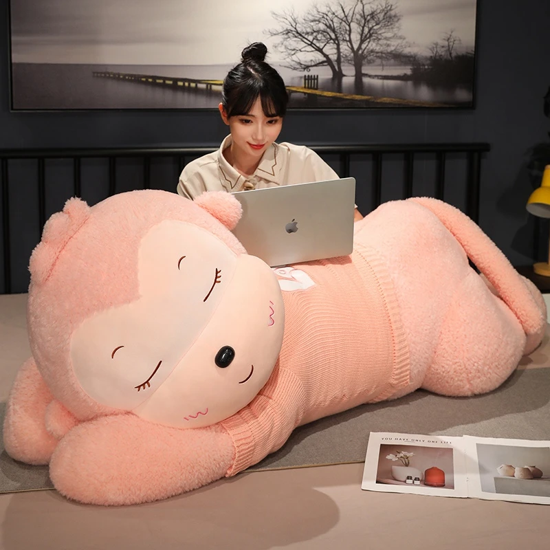 毛绒玩具猴子公仔超大号睡觉抱枕可爱趴趴玩偶娃娃男女孩生日礼物