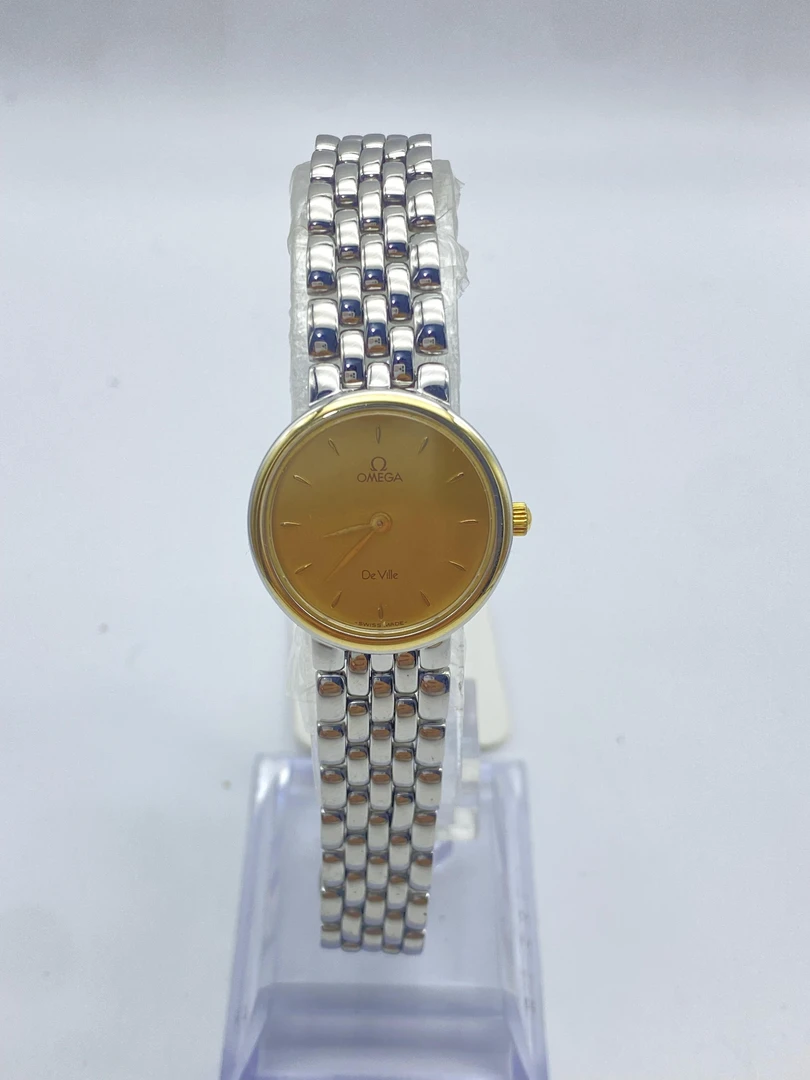 95新 Omega/欧米茄 碟飞系列/24MM/石英/金色女士