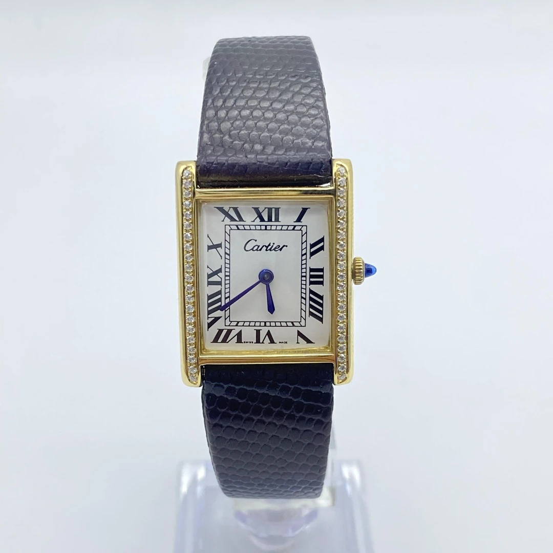 95新 Cartier/卡地亚 坦克系列/26*31MM/机械/后镶钻