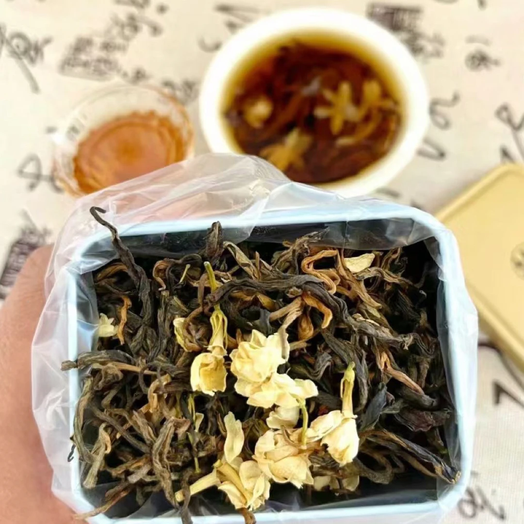 茉莉花红茶滇红浓香型茉莉花茶老树红茶花香蜜韵