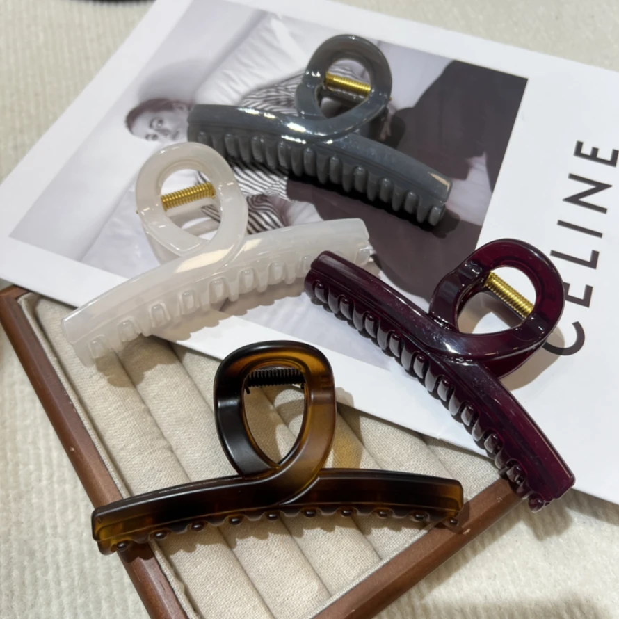 中等发量11cm一字发夹适合开车靠沙发气质百搭法式简约抓夹MKT039